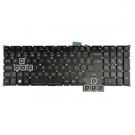 Acer Predator 17 G9-791 billentyűzet a laptopra, keret nélkül, fekete CZ/SK, háttérvilágítással