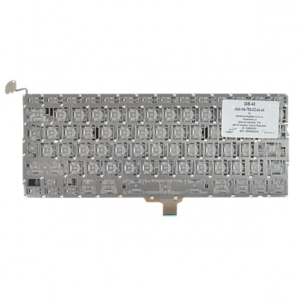 Apple MacBook Pro 13 A1278 (Late 2011) billentyűzet a laptopra cseh keret nélkül, fekete / fehér / ezüst keret nélkül