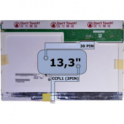 Kijelző a Kompatibilní LTD133EWMZ 13,3“ 30pin CCFL laptop részére - Fényes