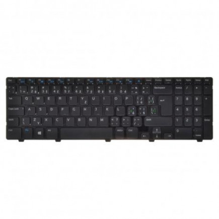 Dell Inspiron 15-3537 billentyűzet a laptopra CZ/SK Fekete, Háttérvilágítás nélkül