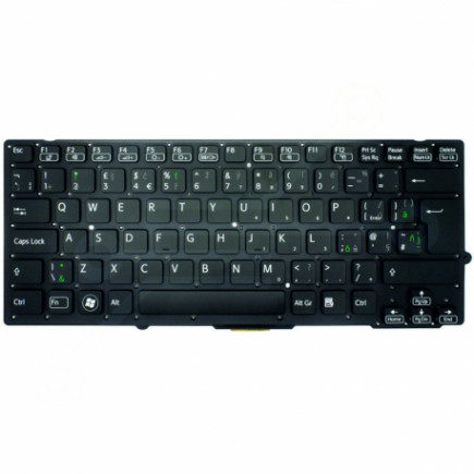 Sony Vaio PCG-41218M billentyűzet a laptopra cseh keret nélkül, fekete keret nélkül