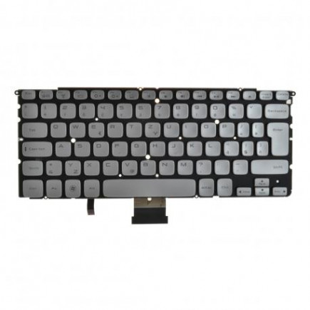 Kompatibilní 09F6M9 billentyűzet a laptopra, keret nélkül, ezüst CZ/SK, háttérvilágítással