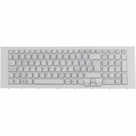 Sony Vaio PCG-91112M billentyűzet a laptopra CZ/SK Fehér, Háttérvilágítás nélkül