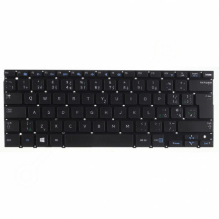 Samsung NP530U3B-A02US billentyűzet a laptopra cseh keret nélkül, fekete keret nélkül
