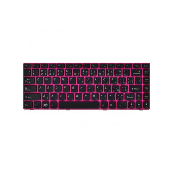 Kompatibilní 25-013129 billentyűzet a laptopra kerettel, rózsaszín CZ/SK, háttérvilágítás nélkül