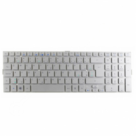 Acer Aspire 5943 billentyűzet a laptopra cseh keret nélkül, ezüst keret nélkül
