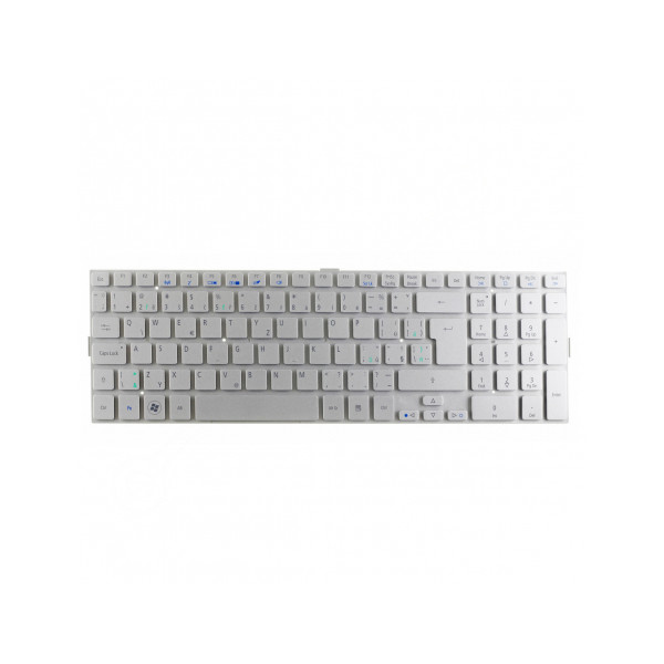 Acer Aspire 5943 billentyűzet a laptopra cseh keret nélkül, ezüst keret nélkül