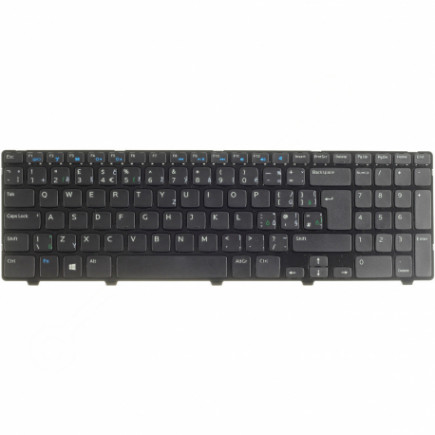 Dell Inspiron 15 5542 billentyűzet a laptopra CZ/SK Fekete, Háttérvilágítás nélkül