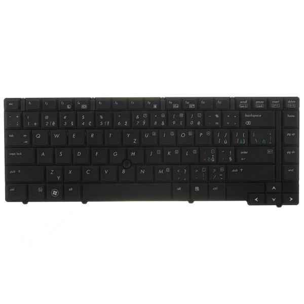 Kompatibilní 594052 billentyűzet a laptopra CZ/SK Fekete, Háttérvilágítás nélkül