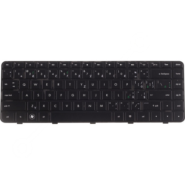 Kompatibilní 597911-041 billentyűzet a laptopra CZ/SK Fekete / Fehér / Ezüst, háttérvilágítás