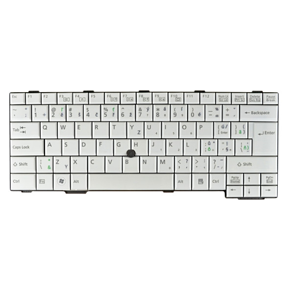 Kompatibilní 38017885 billentyűzet a laptopra CZ/SK Fehér, Háttérvilágítás nélkül, Kerettel