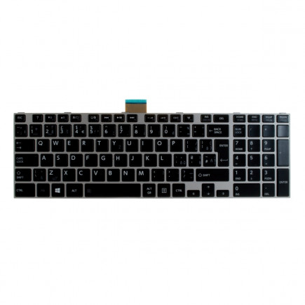 Kompatibilní 13F401302628M billentyűzet a laptopra CZ/SK Fekete / Fehér / Ezüst, háttérvilágítás