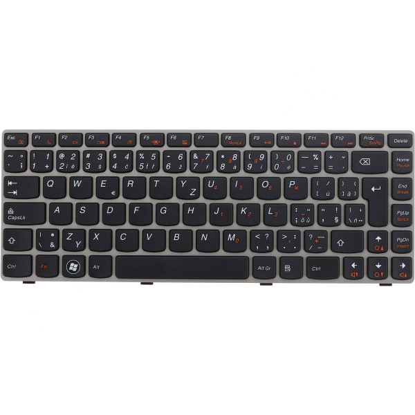 Kompatibilní 25-011158 billentyűzet a laptopra CZ/SK Fekete, Háttérvilágítás nélkül