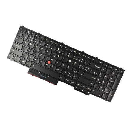 Lenovo ThinkPad P70 billentyűzet a laptopra CZ/SK Fekete, Háttérvilágítású, Trackpoint
