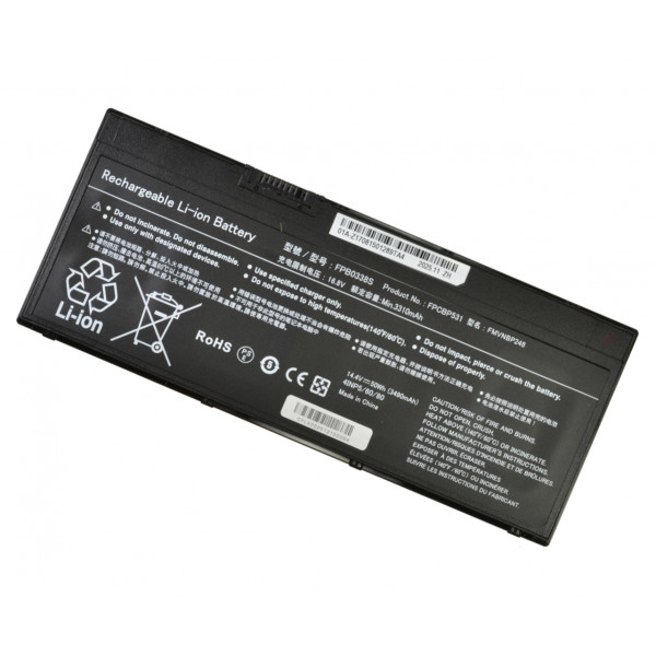 Fujitsu Siemens LIFEBOOK U758 Laptop Akkumulátor 3490mAh Li-poly 14,4V, 50Wh