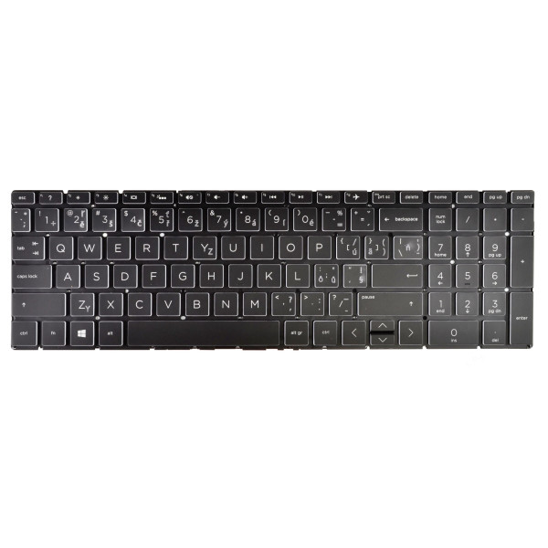 HP Pavilion Gaming 15-ec1900nc billentyűzet a laptopra, keret nélkül, fekete CZ/SK, háttérvilágítással
